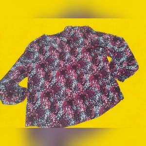 Attention button down blouse women XL